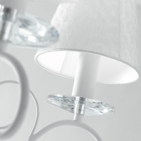 Lampadario Perla Classico Colore Bianco 40W