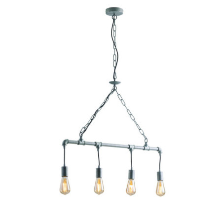 Lampadario Sospensione Amarcord Industrial Vintage Colore Zincato 60W