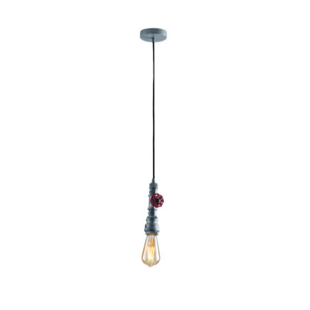 Lampadario Sospensione Amarcord Industrial Vintage Colore Zincato  60W
