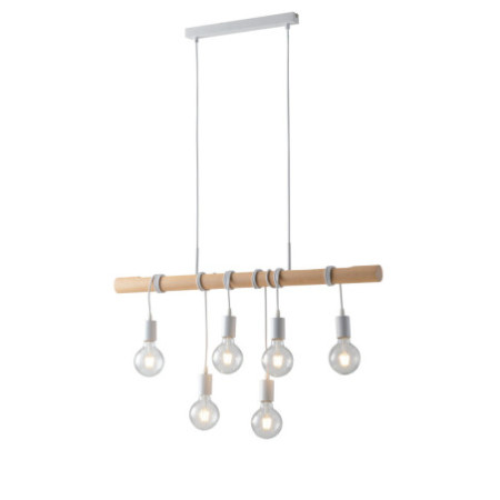 Lampadario Sospensione Arizona Industrial Vintage Colore Bianco 40W