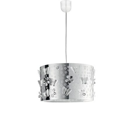 Lampadario Sospensione Butterfly Coordinati Colore Cromo 60W