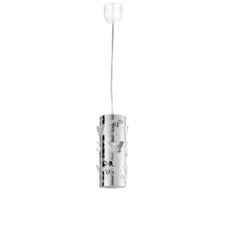 Lampadario Sospensione Butterfly Coordinati Colore Cromo 25W