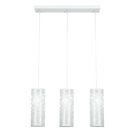 Lampadario Sospensione Batik Coordinati Colore Bianco 25W