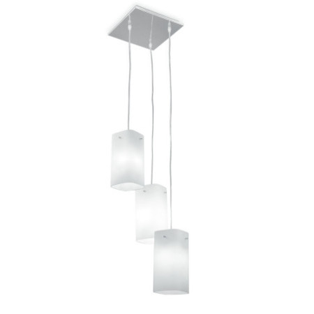 Lampadario Sospensione Square Coordinati  Colore Bianco 60W