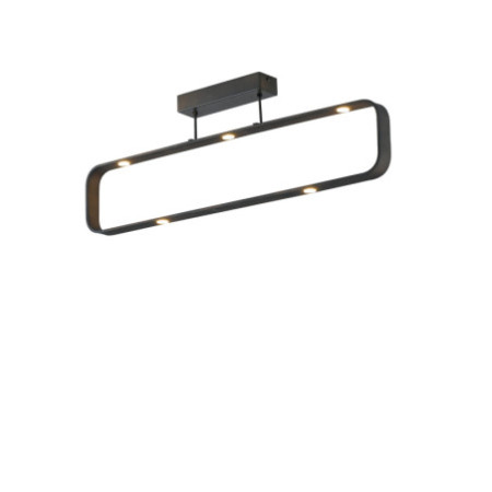 Lampadario Plafoniera Led Moka Moderno Colore Caffè  7 x 5 W