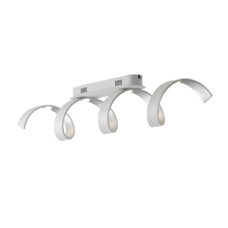 Lampadario Plafoniera Led Helix Moderno Colore Bianco Silver 20 W