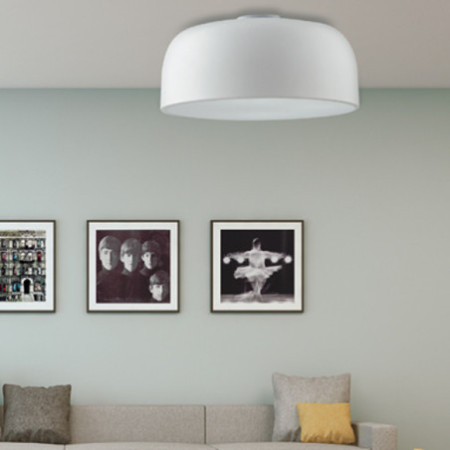 Lampadario Plafoniera Led Bistrot Moderno Colore Bianco 3 x E 27 max  60 W