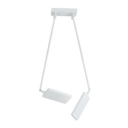Lampadario Plafoniera Led Book Moderno Colore Bianco 2 x 17 W