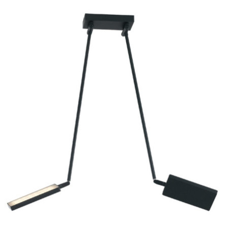 Lampadario Plafoniera Led Book Moderno Colore Nero 2 x 17 W