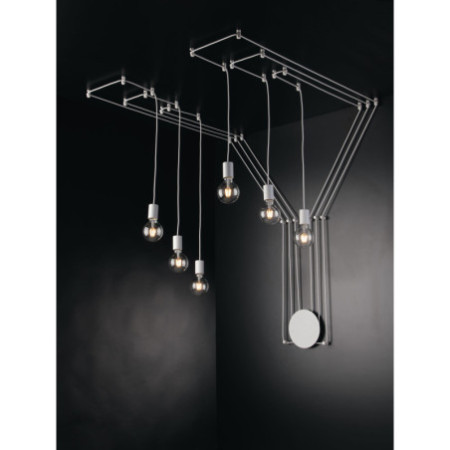 Lampadario Plafoniera Habitat Eclettico Colore Bianco 6 x E 27 max  40W