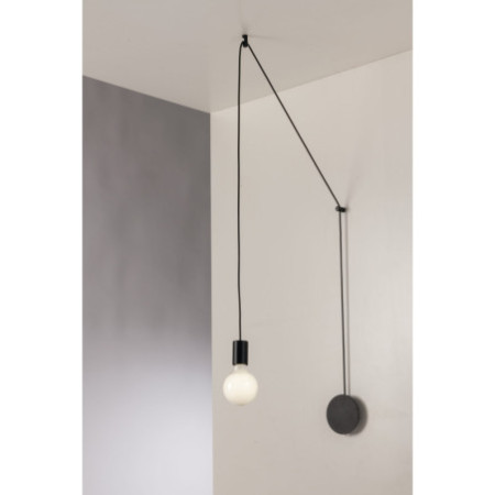 Lampadario Plafoniera Habitat Eclettico Colore Nero 40 W