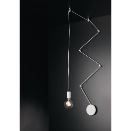 Lampadario Plafoniera Habitat Eclettico Colore Bianco 40 W