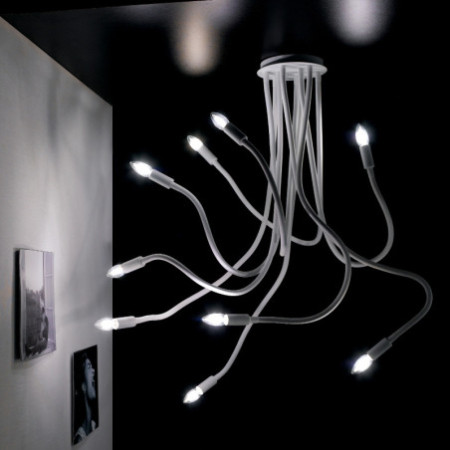 Lampadario Plafoniera Lover Eclettico Colore Bianco 40 9 x E 14 max W