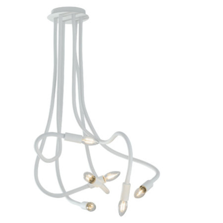 Lampadario Plafoniera Lover Eclettico Colore Bianco 40 6 x E 14 max W