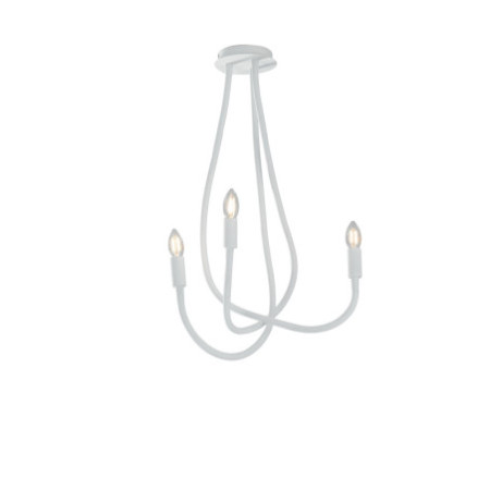 Lampadario Plafoniera Lover Eclettico Colore Bianco 40 3 x E 14 max W