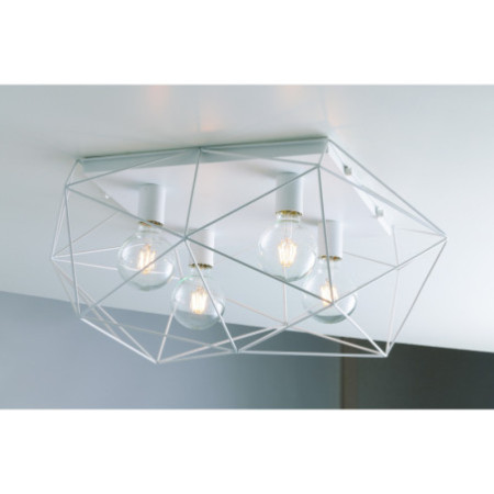 Lampadario Plafoniera Abraxas Class Colore Bianco 60 4 x E 27 max W
