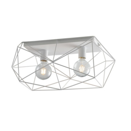 Lampadario Plafoniera Abraxas Class Colore Bianco 60 2 x E 27 max W