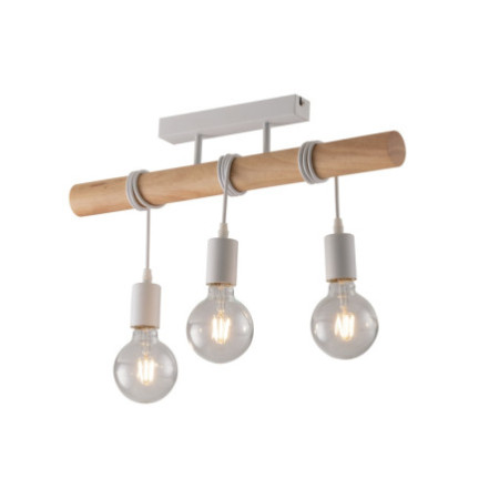 Lampadario Plafoniera Arizona Industrial Vintage Colore Bianco 3 x E 27 max  40 W