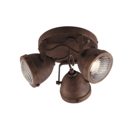 Lampadario Plafoniera Led Habana Industrial Vintage Colore Ruggine 8 W