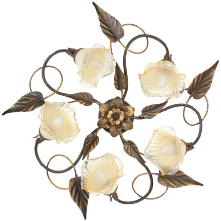 Lampadario Plafoniera Autunno Decorative Colore Marrone 5 x E 14 max 40 W