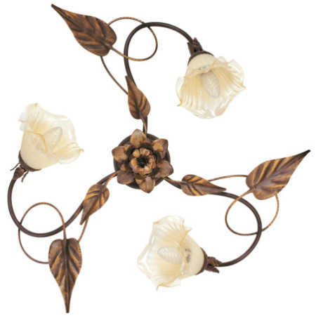 Lampadario Plafoniera Autunno Decorative Colore Marrone 40W Mis 68 x 20 cm