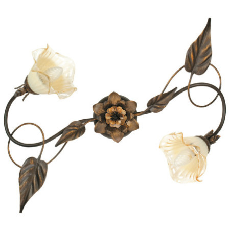Lampadario Plafoniera Autunno  Decorative Colore Marrone 2 x E 14 max 40 W