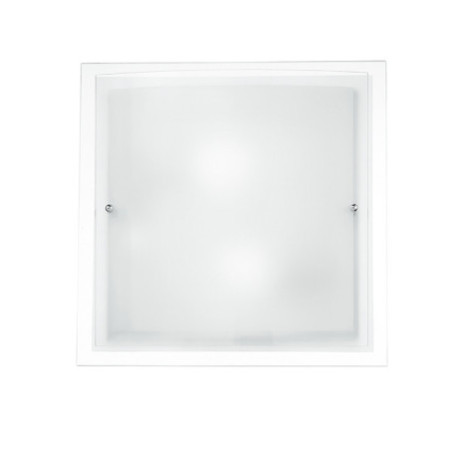 Lampadario Plafoniera Dritta Curva Ceiling Lamp Colore Bianco 2 x E 27 max 60 W