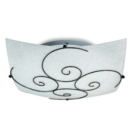 Lampadario Plafoniera Ricciolo Ceiling Lamp Colore Bianco 2 x E 27 max 60 W