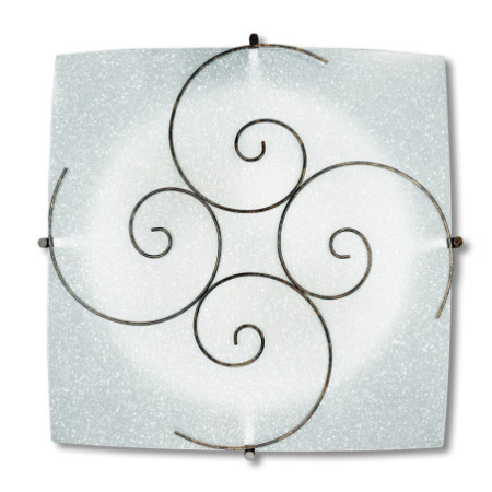 Lampadario Plafoniera Ricciolo Ceiling Lamp Colore Bianco 60 W