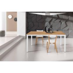 Tavolo allungabile colore bianco moderno 140x80x77 cm
