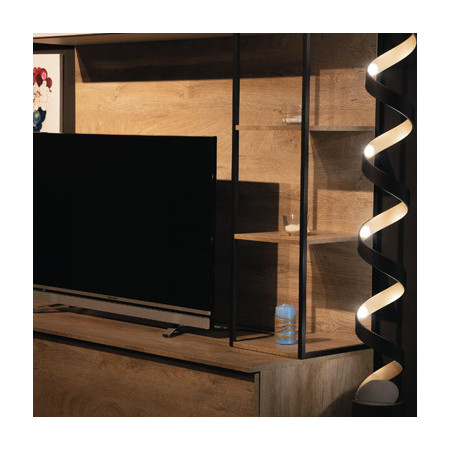 Piantana Led Helix Moderno Colore Nero Oro 30 W