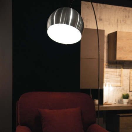Piantana Plaza Table and Floor Lamp Colore Nickel 60 W