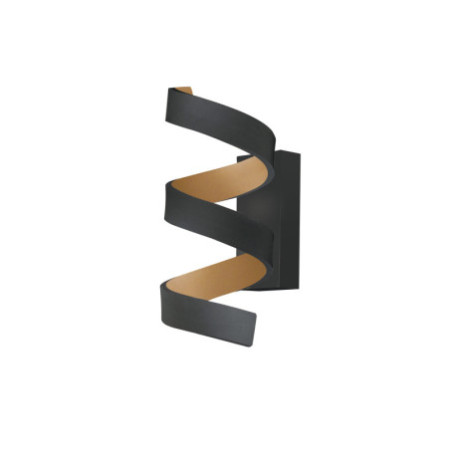 Lampadario Applique Led Helix  Moderno Colore Nero Oro 9 W