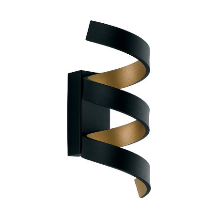 Lampadario Applique Led Helix  Moderno Colore Nero Oro 9 W