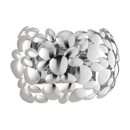 Lampadario Applique Led Dioniso Moderno Colore Cromo 2 x E 14 max  40 W
