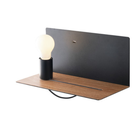 Lampadario Applique Flash Eclettico USB Colore Nero 40 W