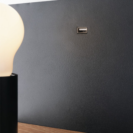 Lampadario Applique Flash Eclettico USB Colore Nero 40 W