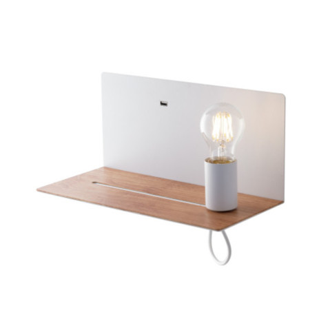 Lampadario Applique Flash Eclettico USB Colore Bianco 40 W