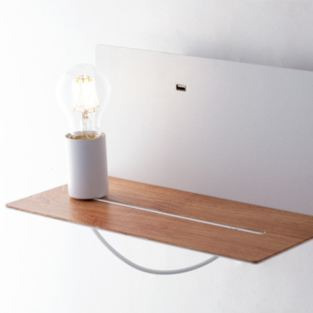Lampadario Applique Flash Eclettico USB Colore Bianco 40 W