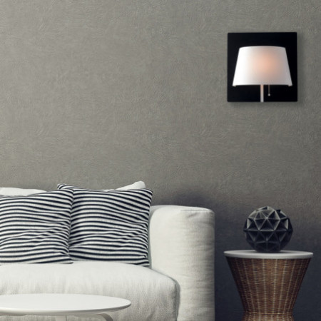 Lampadario Applique Led Wharol Eclettico Colore Nero Bianco 6 W