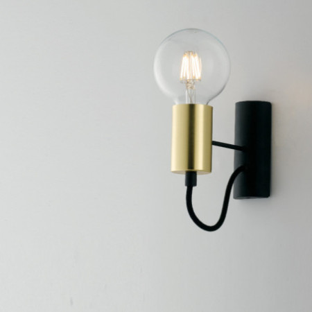 Lampadario Applique Axon Class Colore Nero Oro 60 W