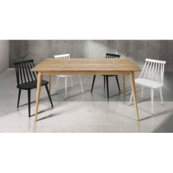 Tavolo allungabile in legno naturale spazzolato  16x85x77 cm