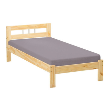 Letto singolo in pino massello naturale