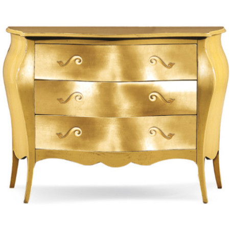 Como arte povera in legno massello foglia d'oro elegante