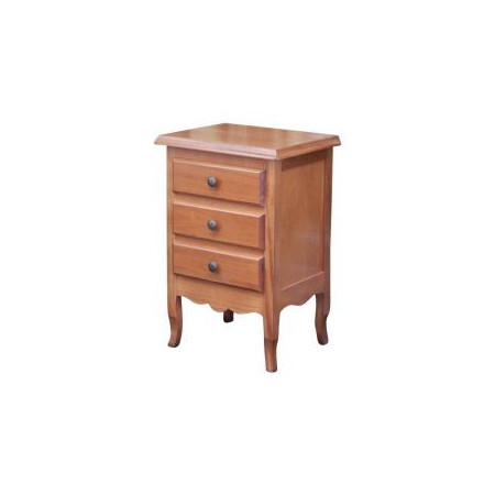 Comodino in ciliegio con 3 cassetti elegante e funzionale  stile arte povera. un mobile di alta qualità, elegante e funzionale.