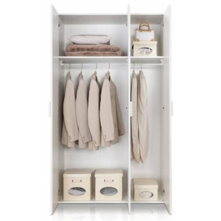 Armadio Legno Bianco Frassinato 3 Ante 1 ripiani   H 211 cm