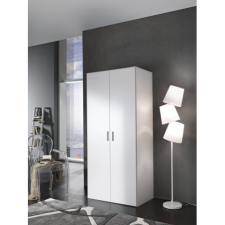 Armadio Legno Bianco frassinato 2 Ante  H 211 cm