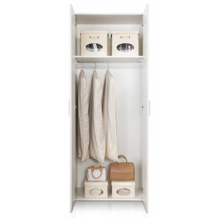 Armadio Legno Bianco frassinato 2 Ante  H 211 cm