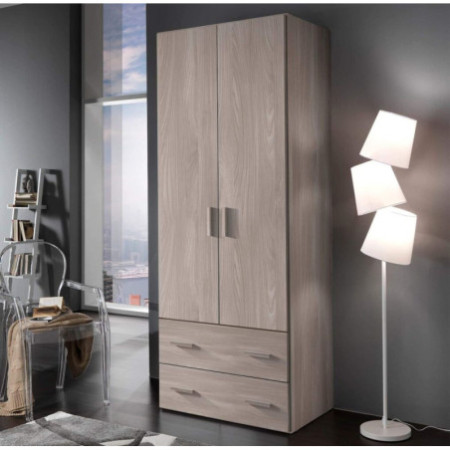 Armadio Legno olmo 2 ante e 2 cassetti   H 211 cm