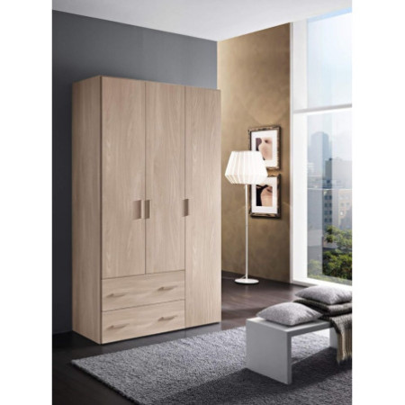Armadio Legno olmo 3 ante 2 cassetti   H 211 cm